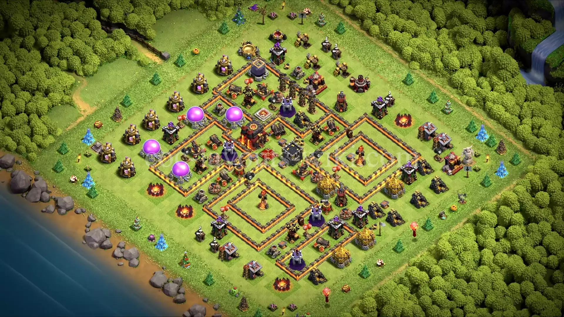 TH10 War Base with Copy Link #34