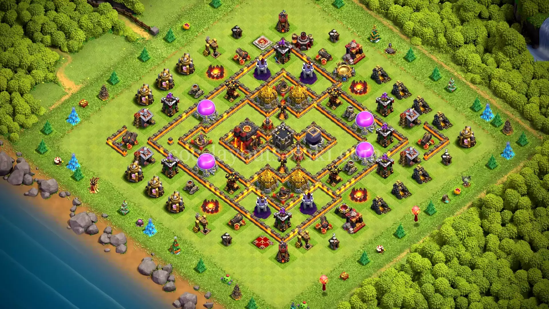TH10 War Base with Copy Link #58