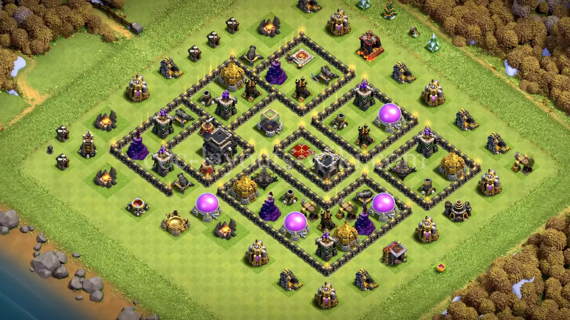 TH9 War Base with Copy Link #30