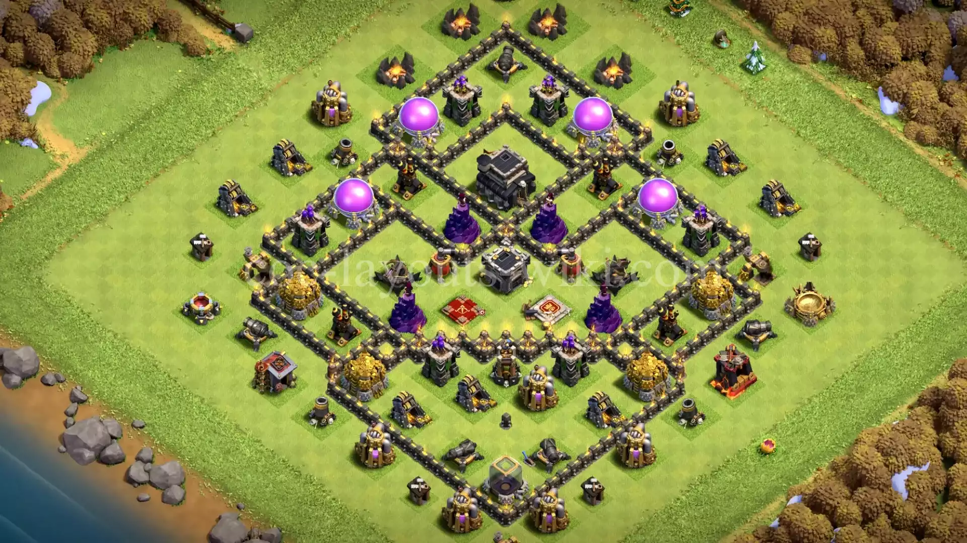 TH9 War Base with Copy Link #31