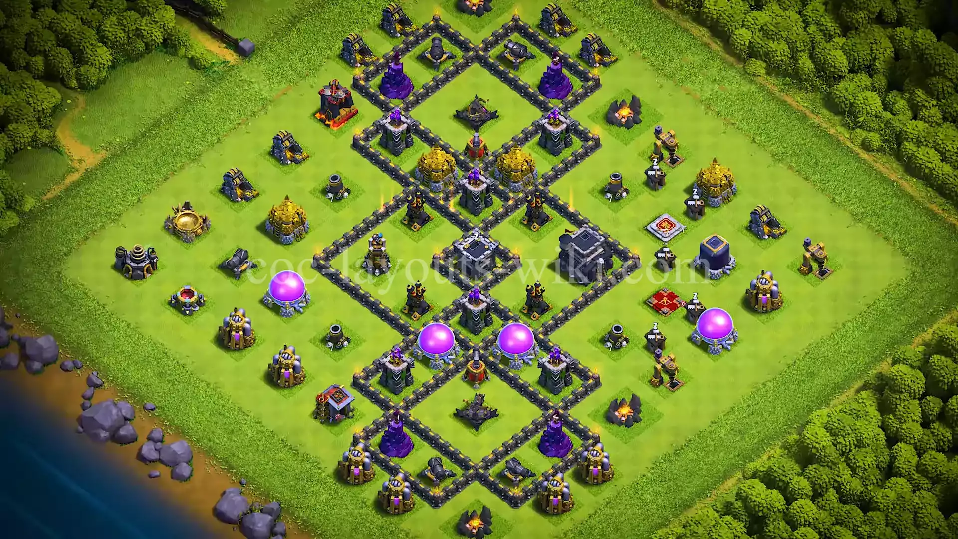 TH9 War Base with Copy Link #43