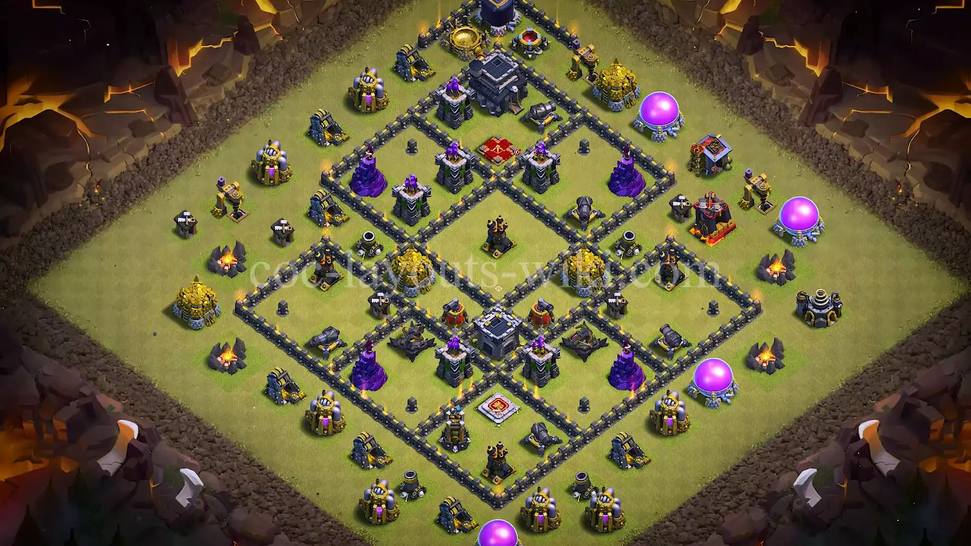 TH9 War Base with Copy Link #48